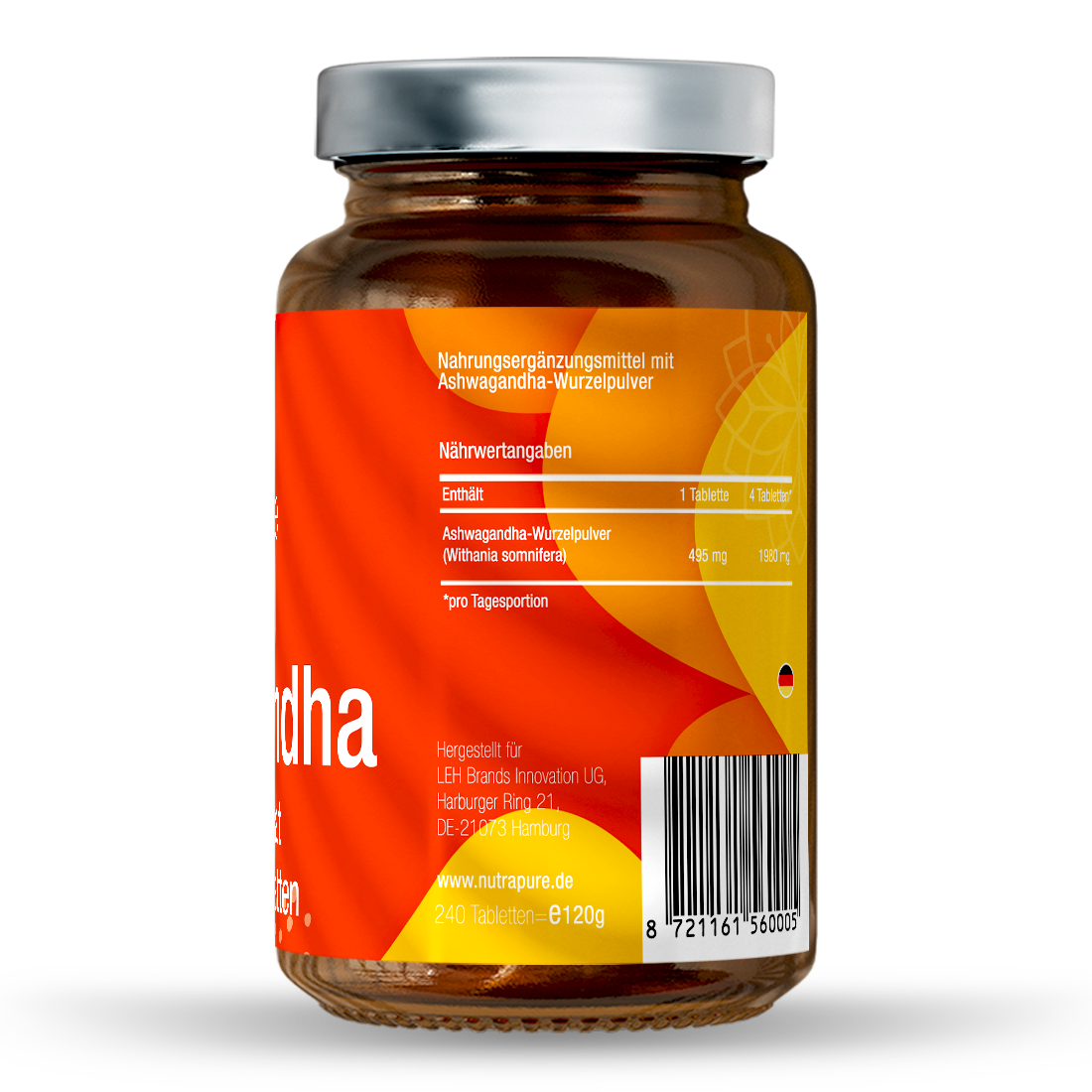 Bio Ashwagandha, 240 vegane Tabletten