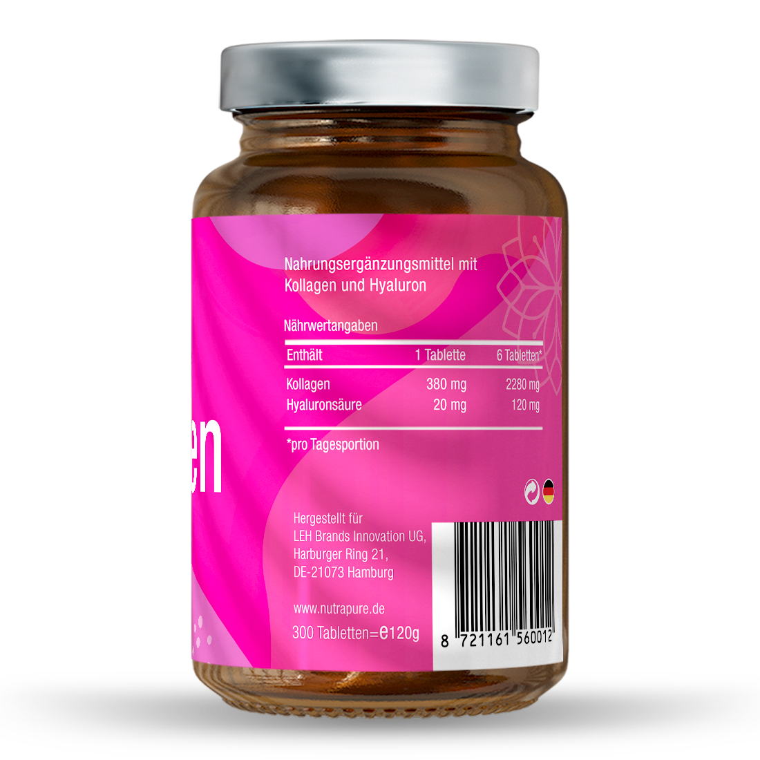 Kollagen + Hyaluron, 300 Tabletten